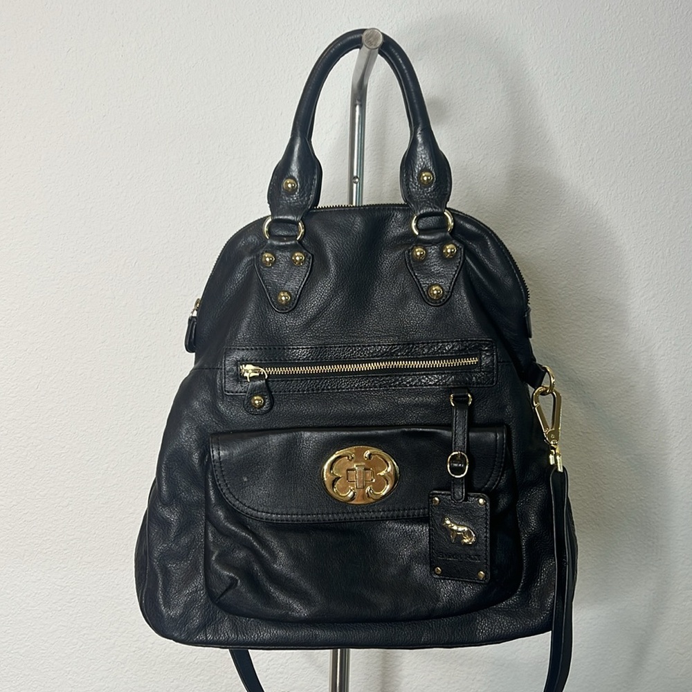 Emma Fox Fold Over Leather Bag